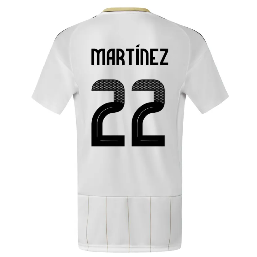 Danxen Dames Costa Rica Carlos Martinez #22 Wit Uitshirt Uittenue 24-26 T-Shirt