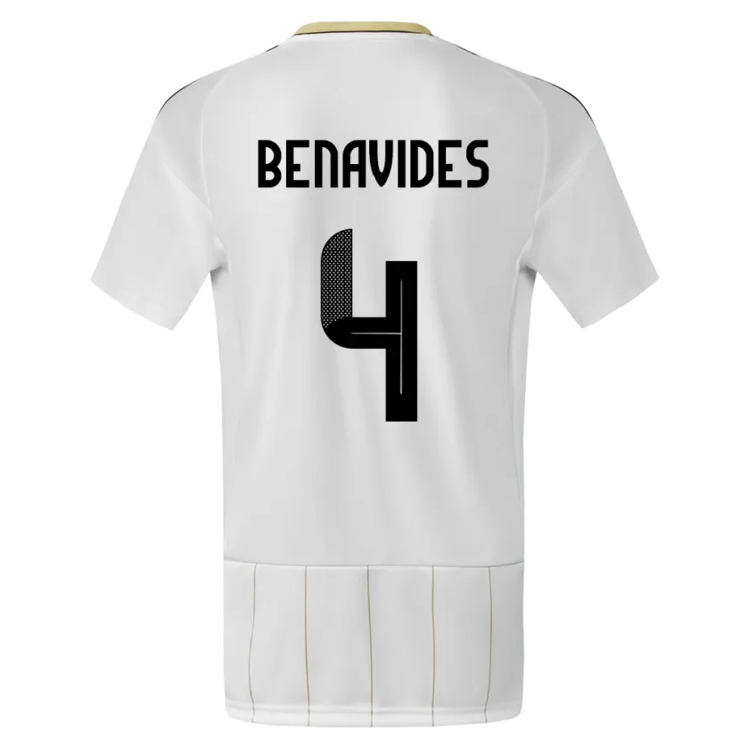 Danxen Dames Costa Rica Mariana Benavides #4 Wit Uitshirt Uittenue 24-26 T-Shirt