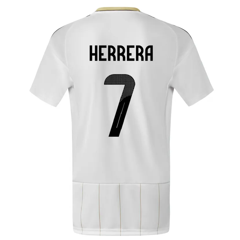 Danxen Dames Costa Rica Melissa Herrera #7 Wit Uitshirt Uittenue 24-26 T-Shirt