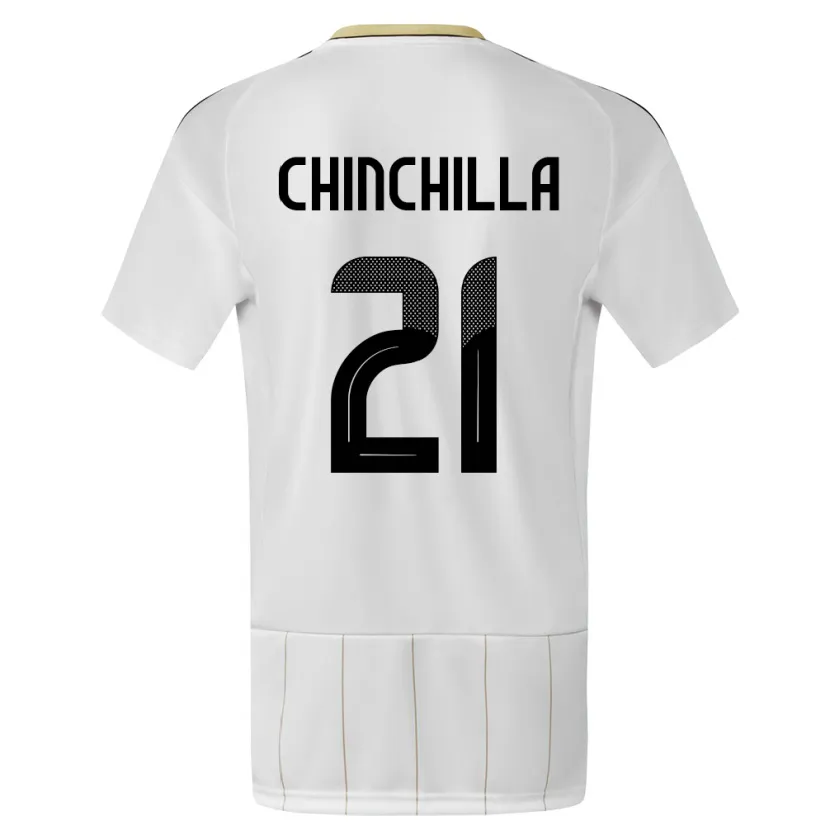 Danxen Dames Costa Rica Viviana Chinchilla #21 Wit Uitshirt Uittenue 24-26 T-Shirt