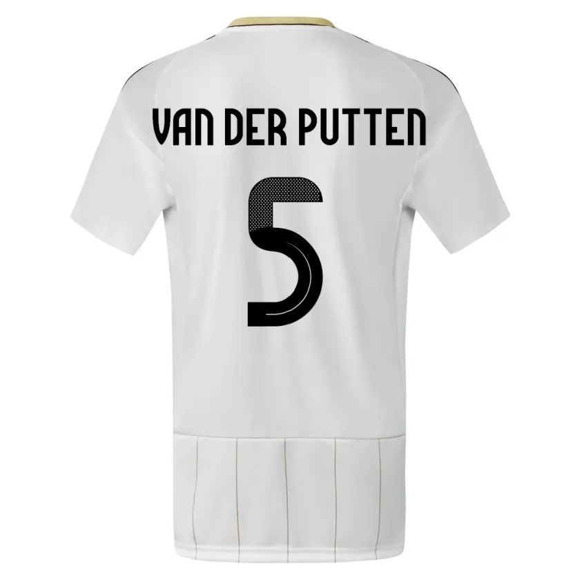 Danxen Dames Costa Rica Santiago Van Der Putten #5 Wit Uitshirt Uittenue 24-26 T-Shirt