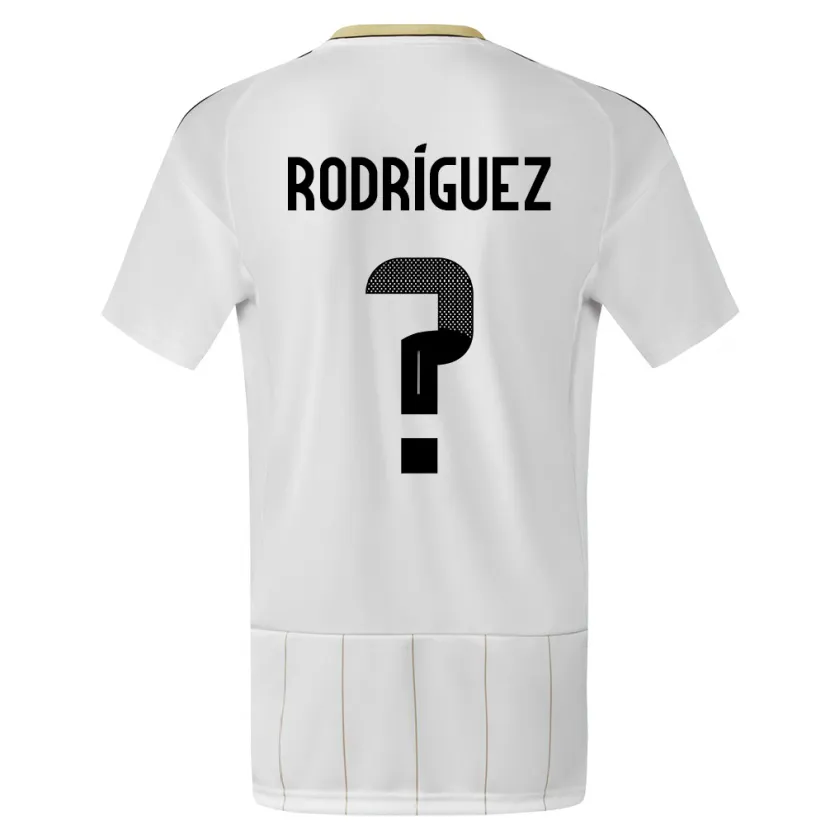 Danxen Dames Costa Rica Bradley Rodriguez #0 Wit Uitshirt Uittenue 24-26 T-Shirt
