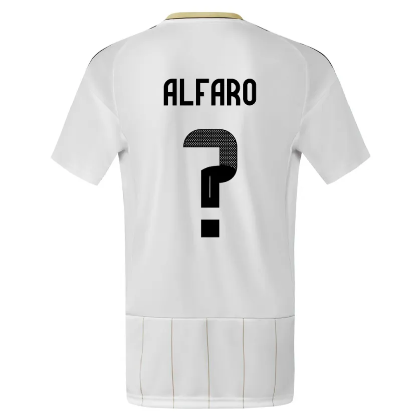 Danxen Dames Costa Rica Juan Alfaro #0 Wit Uitshirt Uittenue 24-26 T-Shirt
