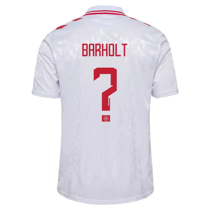 Danxen Dames Denemarken Noah Barholt #0 Wit Uitshirt Uittenue 24-26 T-Shirt