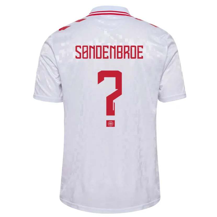 Danxen Dames Denemarken Andreas Søndenbroe #0 Wit Uitshirt Uittenue 24-26 T-Shirt