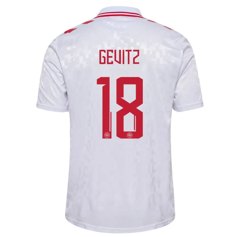 Danxen Dames Denemarken Luna Gevitz #18 Wit Uitshirt Uittenue 24-26 T-Shirt