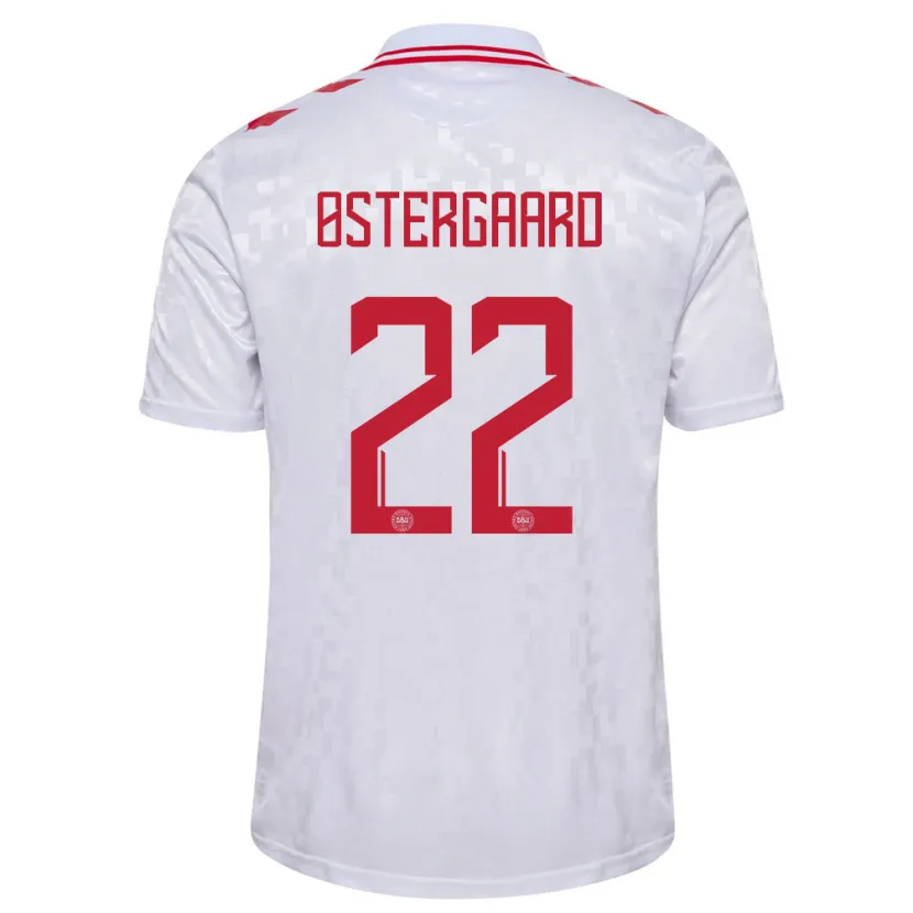 Danxen Dames Denemarken Maja Bay Østergaard #22 Wit Uitshirt Uittenue 24-26 T-Shirt