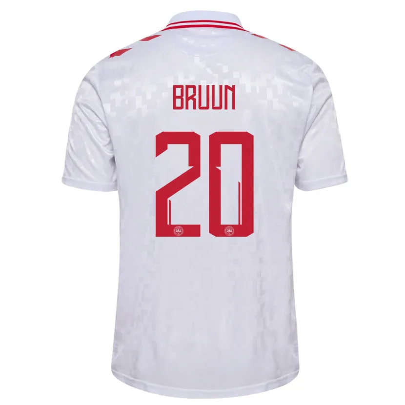 Danxen Dames Denemarken Signe Bruun #20 Wit Uitshirt Uittenue 24-26 T-Shirt