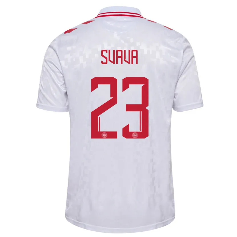 Danxen Dames Denemarken Sofie Svava #23 Wit Uitshirt Uittenue 24-26 T-Shirt
