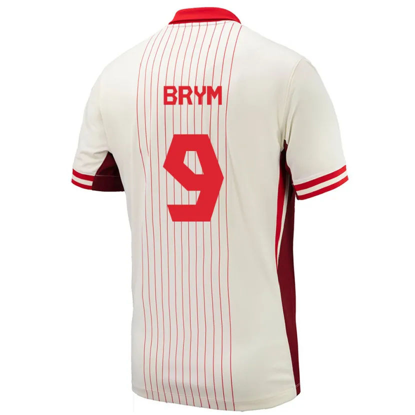 Danxen Dames Canada Charles-Andreas Brym #9 Wit Uitshirt Uittenue 24-26 T-Shirt