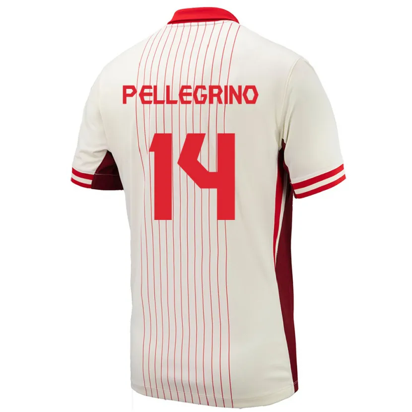 Danxen Dames Canada Gabriel Pellegrino #14 Wit Uitshirt Uittenue 24-26 T-Shirt