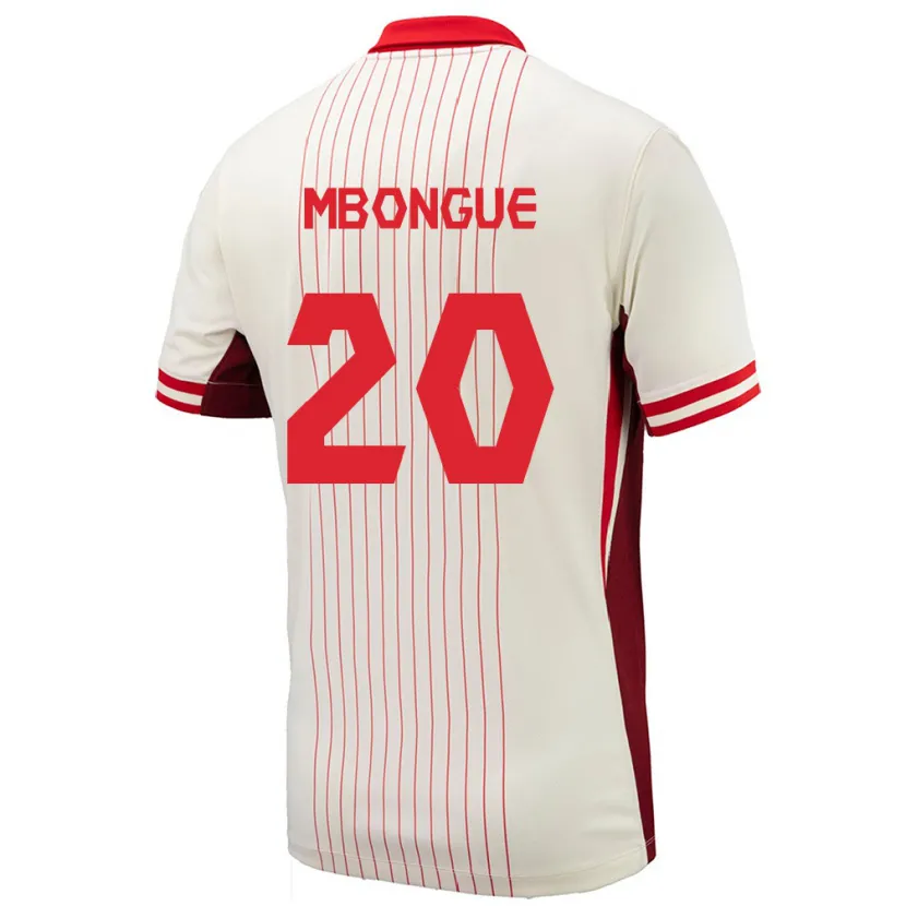 Danxen Dames Canada Hugo Mbongue #20 Wit Uitshirt Uittenue 24-26 T-Shirt