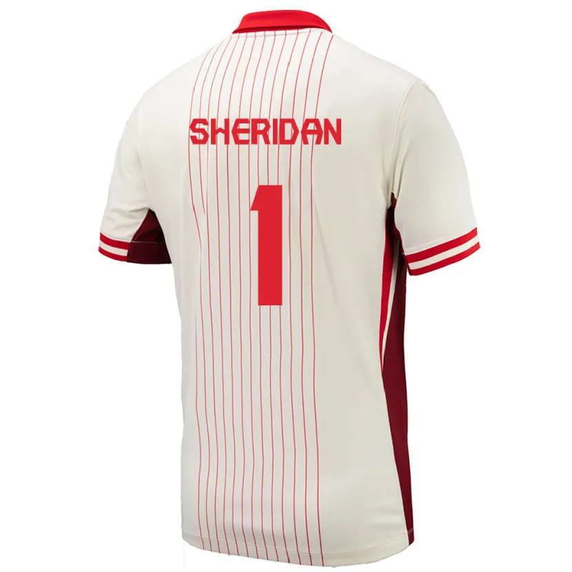 Danxen Dames Canada Kailen Sheridan #1 Wit Uitshirt Uittenue 24-26 T-Shirt