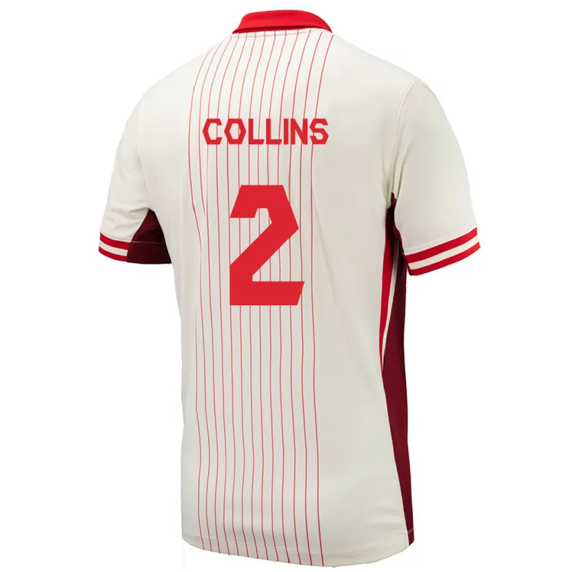 Danxen Dames Canada Sydney Collins #2 Wit Uitshirt Uittenue 24-26 T-Shirt