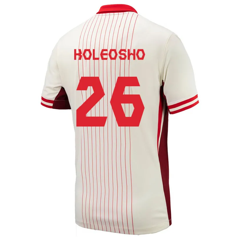 Danxen Dames Canada Luca Koleosho #26 Wit Uitshirt Uittenue 24-26 T-Shirt