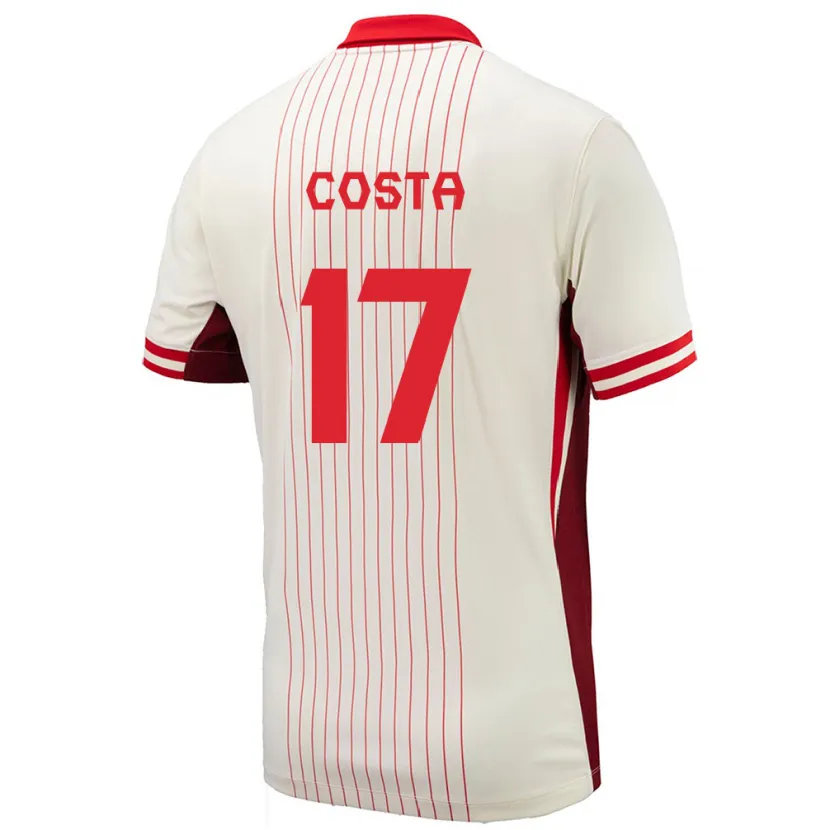 Danxen Dames Canada Jesse Costa #17 Wit Uitshirt Uittenue 24-26 T-Shirt