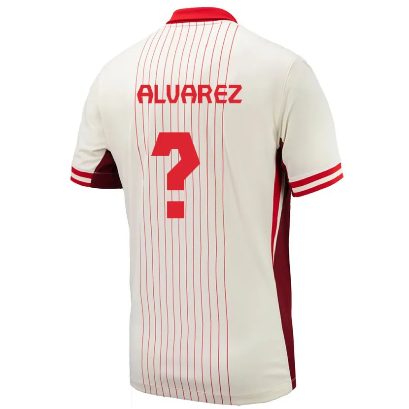 Danxen Dames Canada Jordan Alvarez #0 Wit Uitshirt Uittenue 24-26 T-Shirt