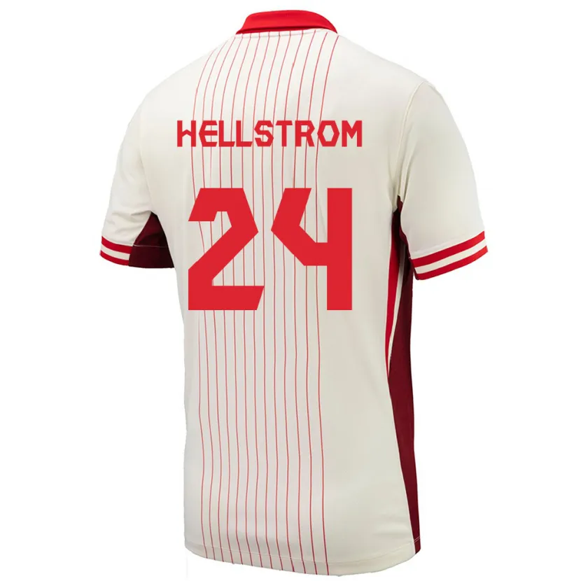 Danxen Dames Canada Jenna Hellstrom #24 Wit Uitshirt Uittenue 24-26 T-Shirt