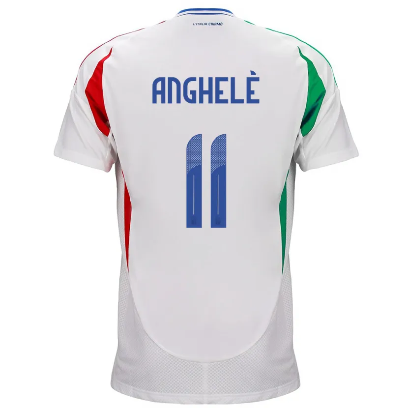 Danxen Dames Italië Lorenzo Anghelè #11 Wit Uitshirt Uittenue 24-26 T-Shirt