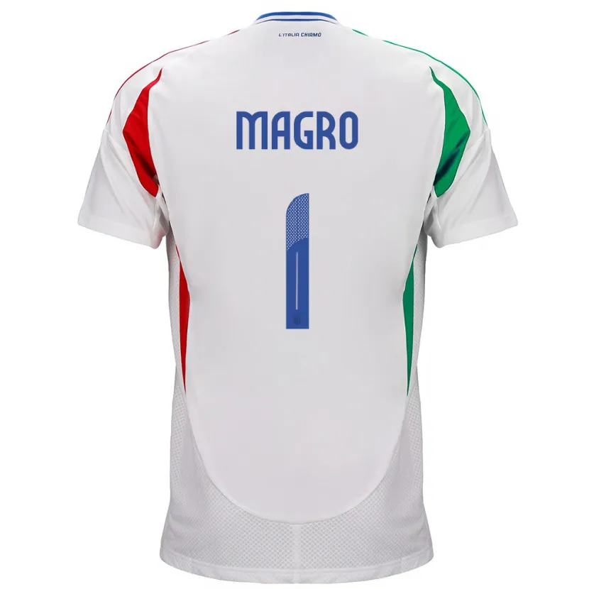 Danxen Dames Italië Federico Magro #1 Wit Uitshirt Uittenue 24-26 T-Shirt