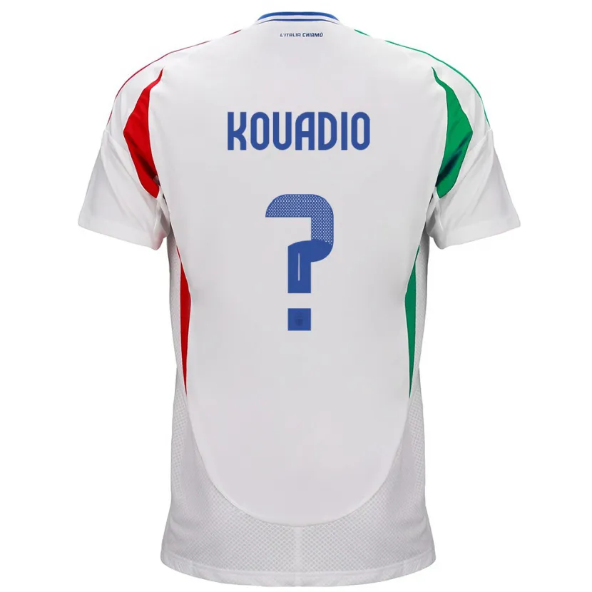 Danxen Dames Italië Eddy Kouadio #0 Wit Uitshirt Uittenue 24-26 T-Shirt