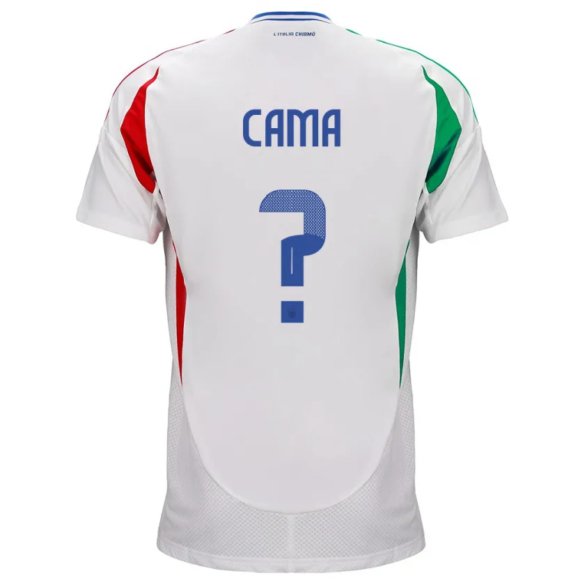 Danxen Dames Italië Cristian Cama #0 Wit Uitshirt Uittenue 24-26 T-Shirt