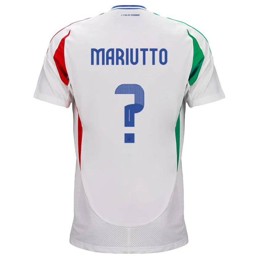 Danxen Dames Italië Francesco Mariutto #0 Wit Uitshirt Uittenue 24-26 T-Shirt