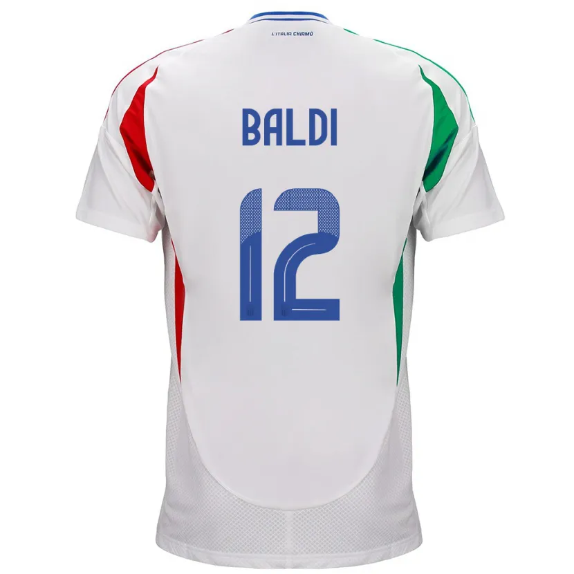 Danxen Dames Italië Rachele Baldi #12 Wit Uitshirt Uittenue 24-26 T-Shirt