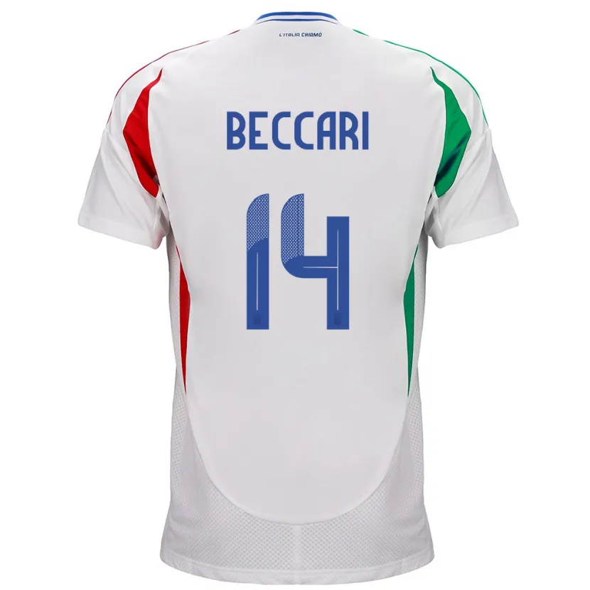 Danxen Dames Italië Chiara Beccari #14 Wit Uitshirt Uittenue 24-26 T-Shirt