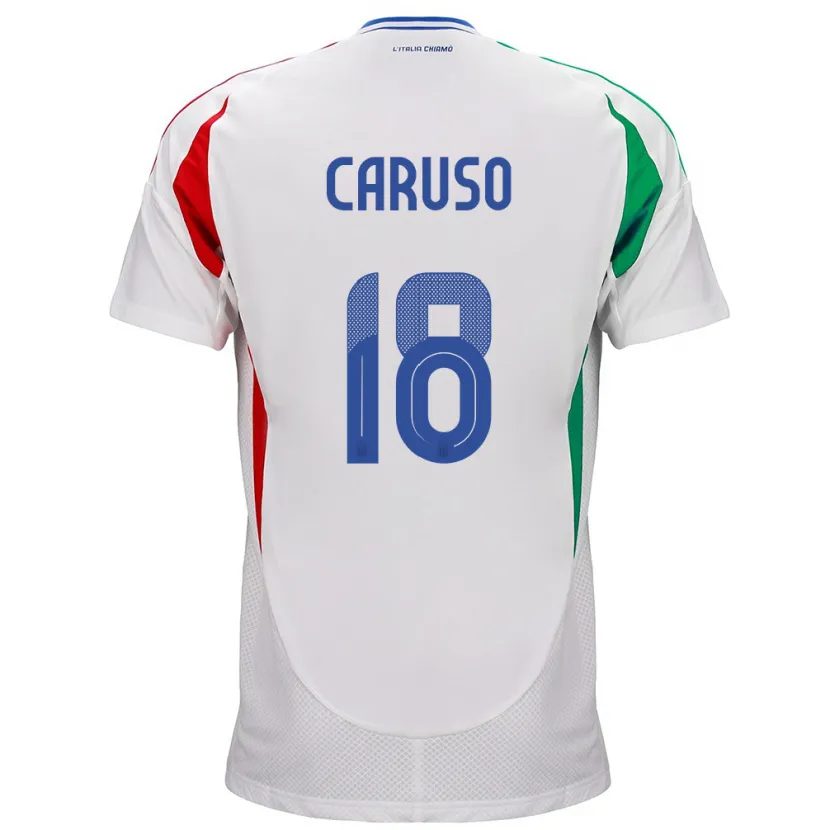 Danxen Dames Italië Arianna Caruso #18 Wit Uitshirt Uittenue 24-26 T-Shirt