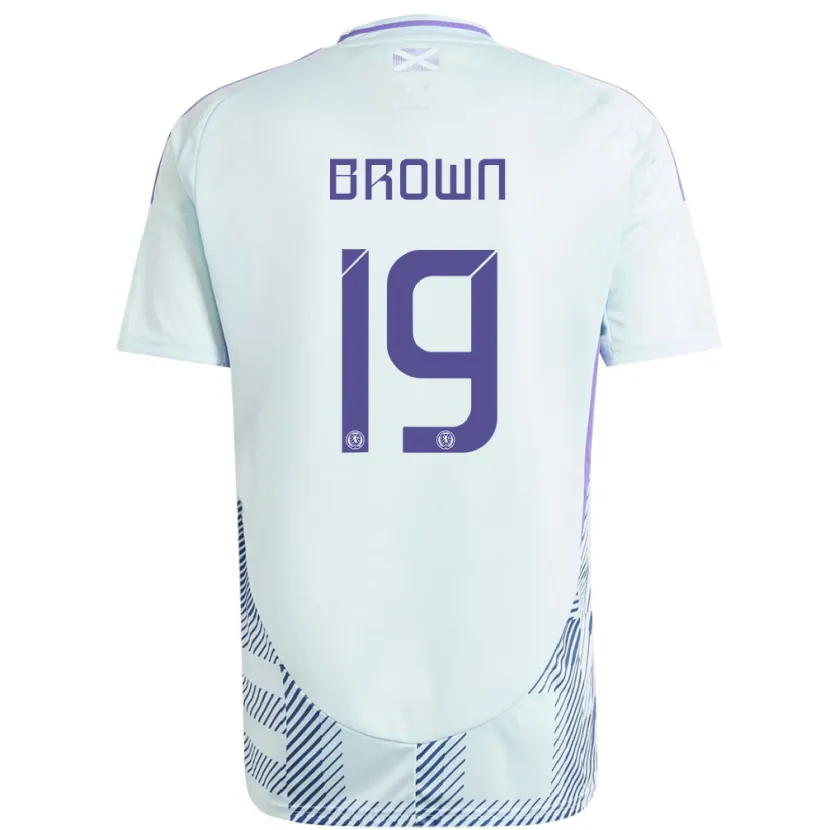 Danxen Dames Schotland Jacob Brown #19 Licht Mintblauw Uitshirt Uittenue 24-26 T-Shirt