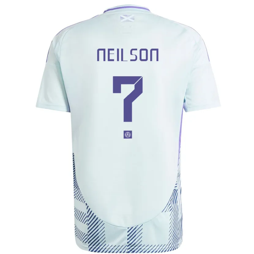 Danxen Dames Schotland Lewis Neilson #0 Licht Mintblauw Uitshirt Uittenue 24-26 T-Shirt