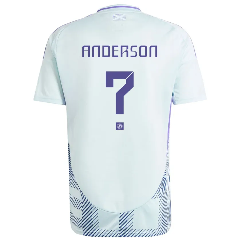 Danxen Dames Schotland Matthew Anderson #0 Licht Mintblauw Uitshirt Uittenue 24-26 T-Shirt