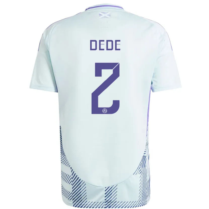 Danxen Dames Schotland Josh Dede #2 Licht Mintblauw Uitshirt Uittenue 24-26 T-Shirt