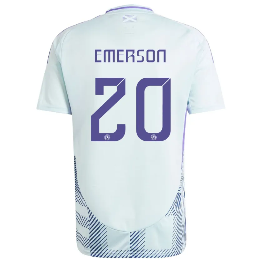 Danxen Dames Schotland Johnny Emerson #20 Licht Mintblauw Uitshirt Uittenue 24-26 T-Shirt