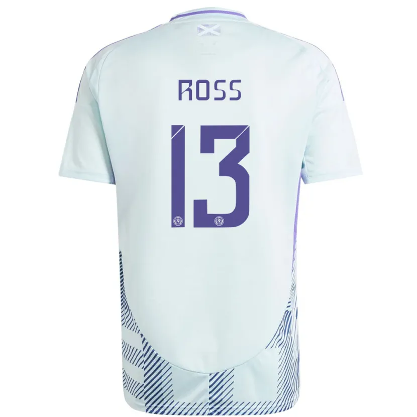Danxen Dames Schotland Jane Ross #13 Licht Mintblauw Uitshirt Uittenue 24-26 T-Shirt