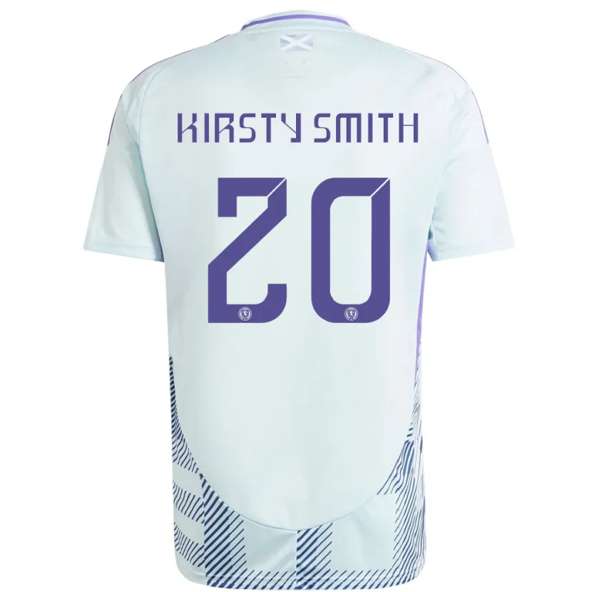 Danxen Dames Schotland Kirsty Smith #20 Licht Mintblauw Uitshirt Uittenue 24-26 T-Shirt