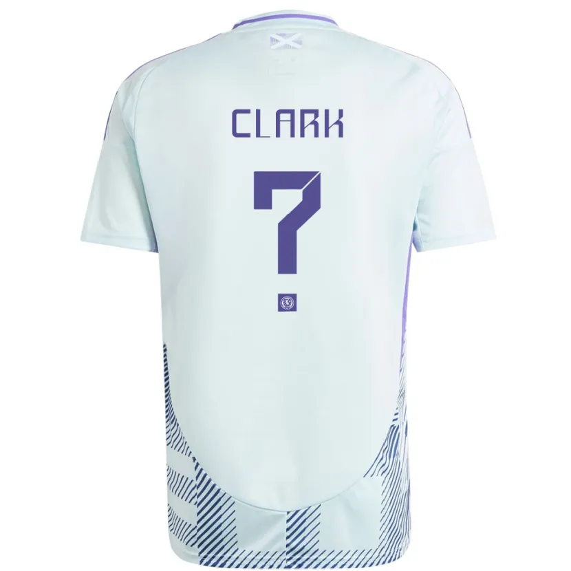 Danxen Dames Schotland Kelly Clark #0 Licht Mintblauw Uitshirt Uittenue 24-26 T-Shirt