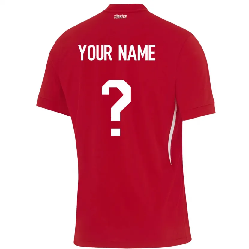 Danxen Dames Turkije Uw Naam #0 Rood Uitshirt Uittenue 24-26 T-Shirt