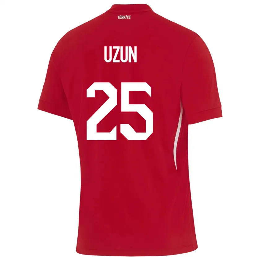 Danxen Dames Turkije Can Uzun #25 Rood Uitshirt Uittenue 24-26 T-Shirt