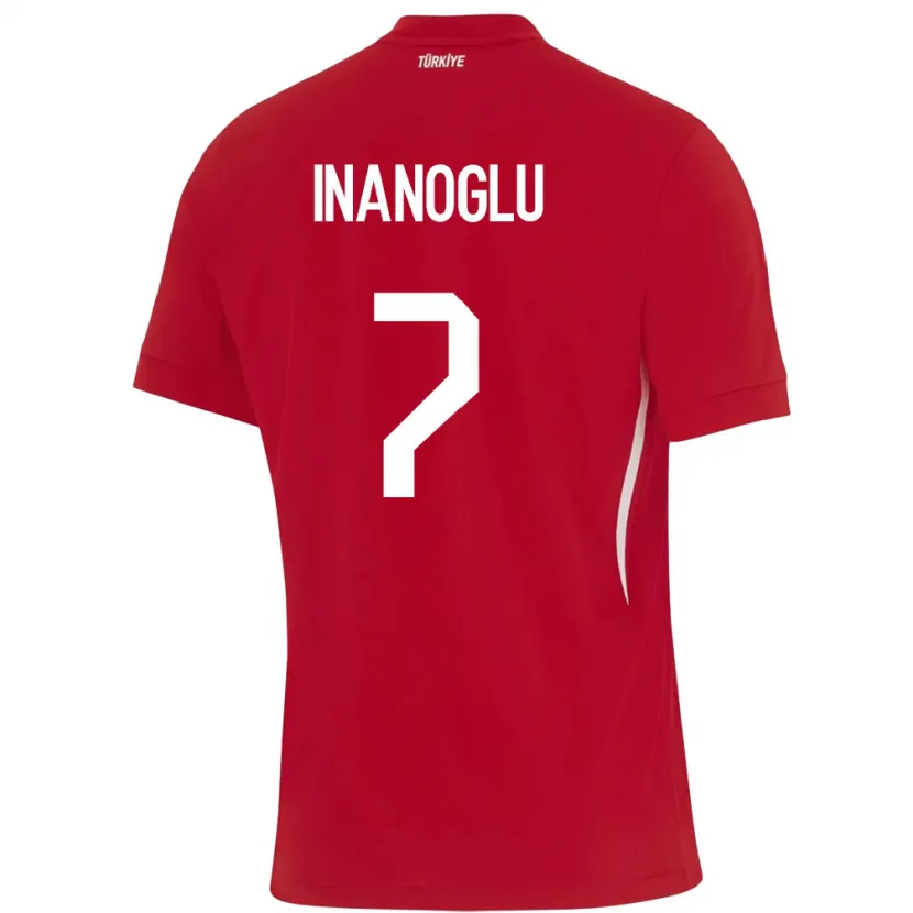 Danxen Dames Turkije Kaan İnanoğlu #7 Rood Uitshirt Uittenue 24-26 T-Shirt