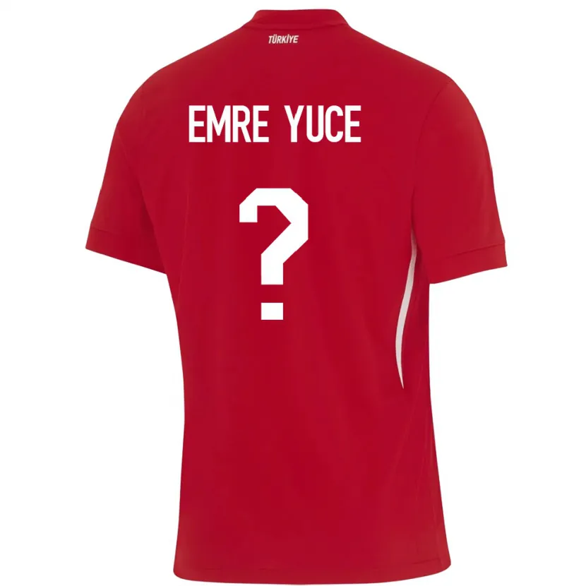 Danxen Dames Turkije Yunus Emre Yüce #0 Rood Uitshirt Uittenue 24-26 T-Shirt