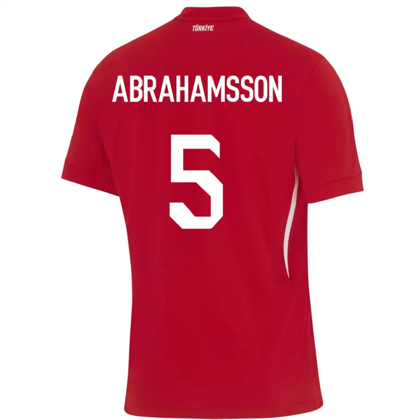 Danxen Dames Turkije Sejde Aylin Abrahamsson #5 Rood Uitshirt Uittenue 24-26 T-Shirt