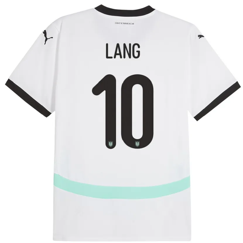 Danxen Dames Oostenrijk Christoph Lang #10 Wit Uitshirt Uittenue 24-26 T-Shirt
