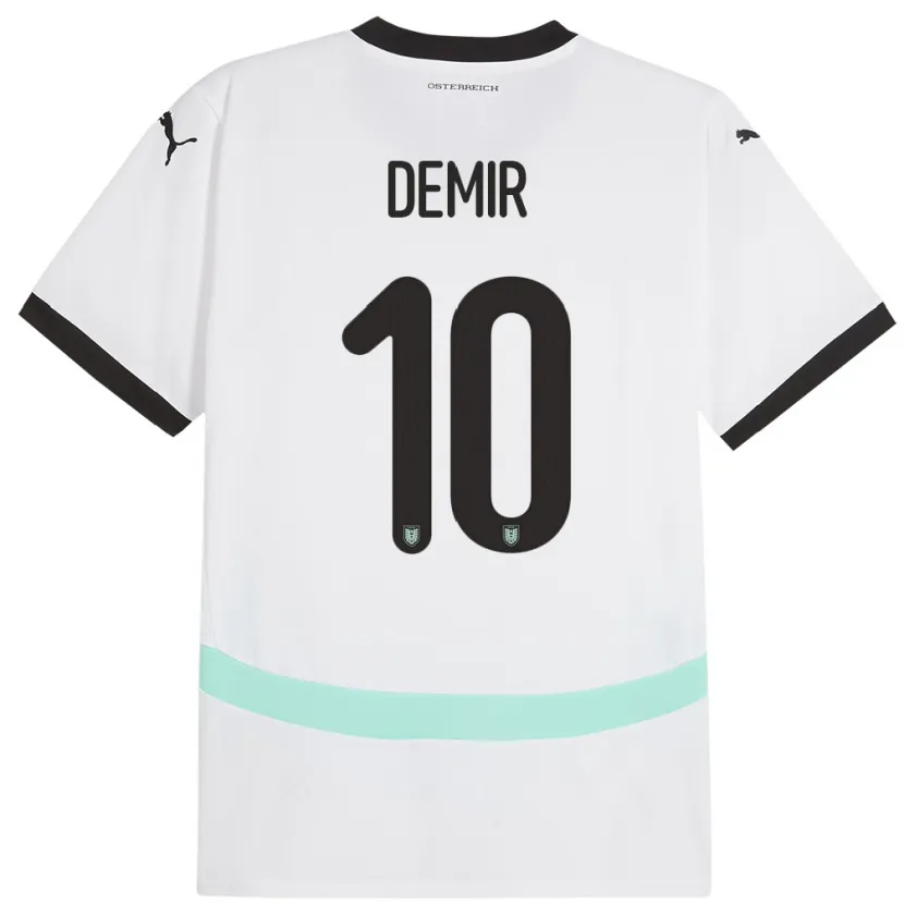 Danxen Dames Oostenrijk Yusuf Demir #10 Wit Uitshirt Uittenue 24-26 T-Shirt