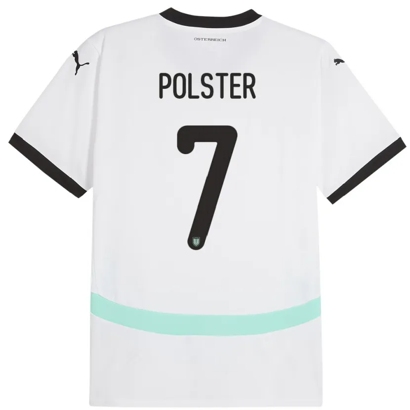 Danxen Dames Oostenrijk Manuel Polster #7 Wit Uitshirt Uittenue 24-26 T-Shirt
