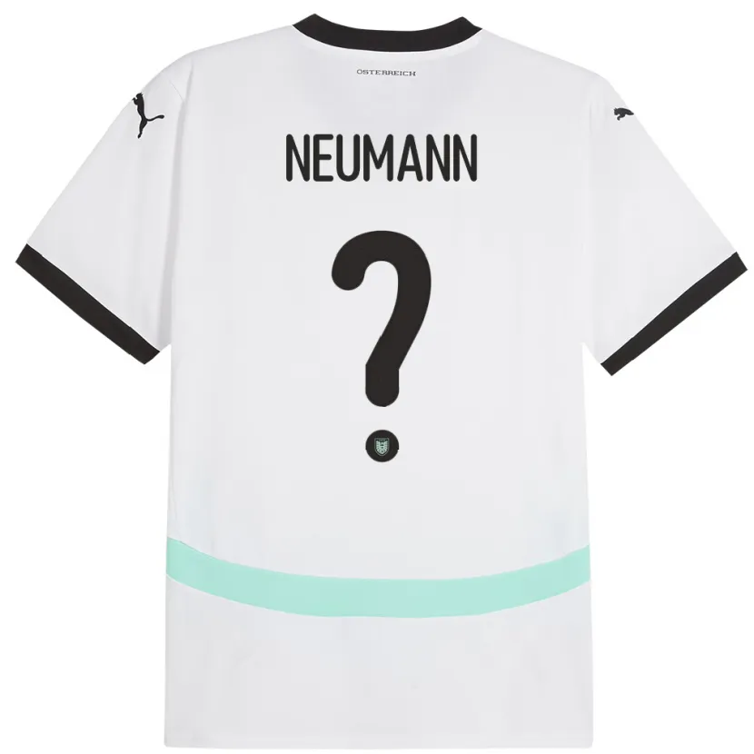 Danxen Dames Oostenrijk Moritz Neumann #0 Wit Uitshirt Uittenue 24-26 T-Shirt