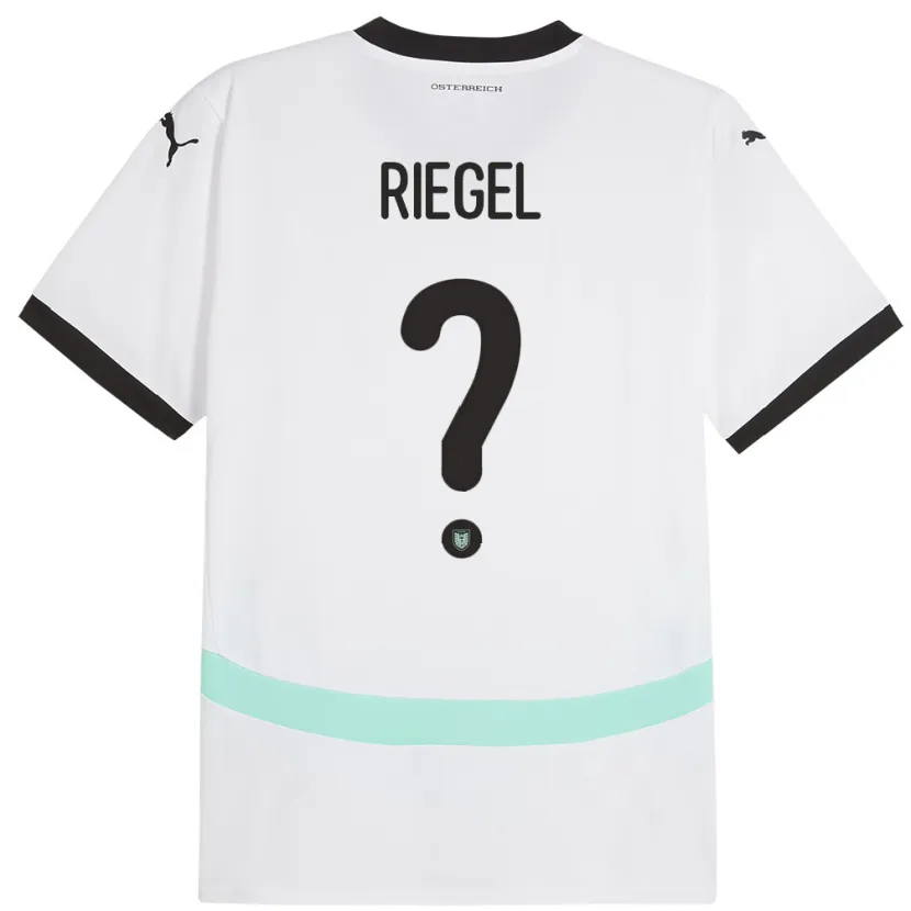 Danxen Dames Oostenrijk Adrian Riegel #0 Wit Uitshirt Uittenue 24-26 T-Shirt