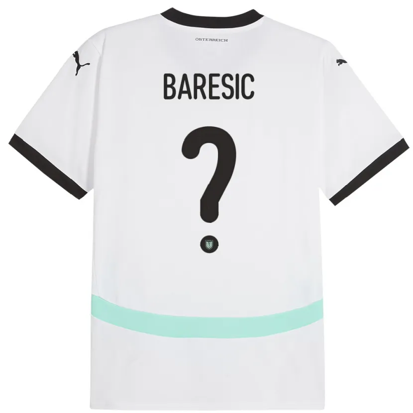 Danxen Dames Oostenrijk Leon Baresic #0 Wit Uitshirt Uittenue 24-26 T-Shirt