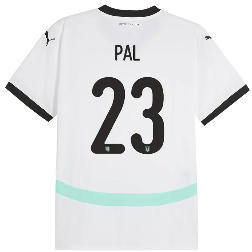 Danxen Dames Oostenrijk Jasmin Pal #23 Wit Uitshirt Uittenue 24-26 T-Shirt